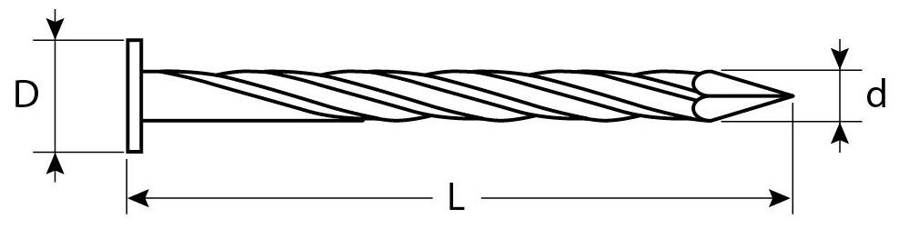 ЗУБР 60 x 2.8 мм, цинк, 300 шт, винтовые гвозди (4-305271-28-060)