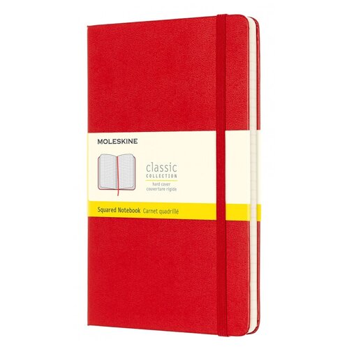 Блокнот Moleskine CLASSIC QP061R Large 130х210мм 240стр. клетка твердая обложка красный