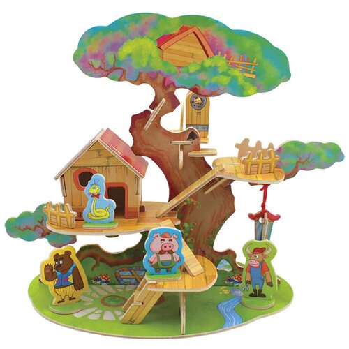 фото Сборная модель из дерева rezark лесные домики дом на дереве noname