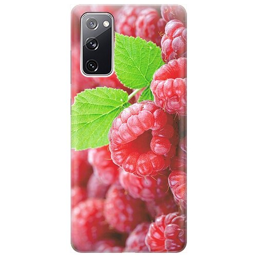 фото Ультратонкий силиконовый чехол-накладка для samsung galaxy s20 fe с принтом "малинка" gosso