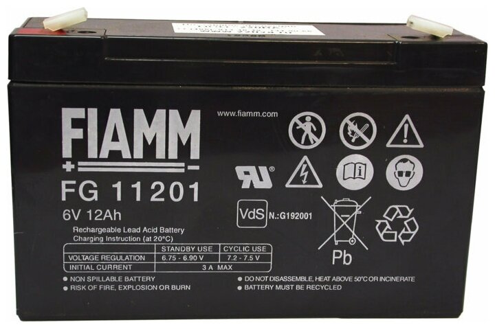 FIAMM Аккумуляторная батарея 6В - 12Ач FG11201