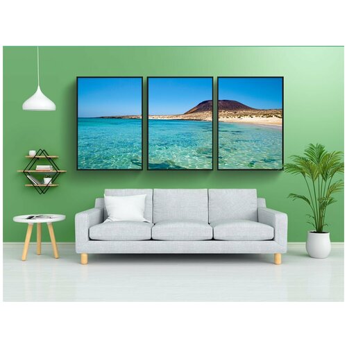 фото Набор модулных постеров для интерьера "playa франческа, la graciosa, канарские острова" 60x90 см. в тубусе, без рамки lotsprints