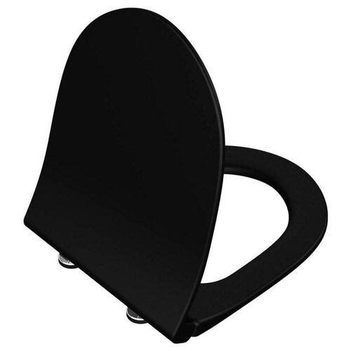 Крышка-сиденье Vitra Sento для унитаза тонкое с микролифтом, дюропласт, черный матовый 120-083-009