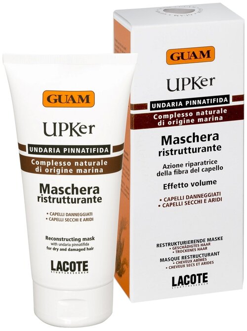 Guam UPKer Маска для восстановления сухих секущихся волос, 150 мл, туба