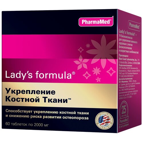 Lady's formula д/укрепления костной ткани таб., 90 мл, 150 г, 60 шт.