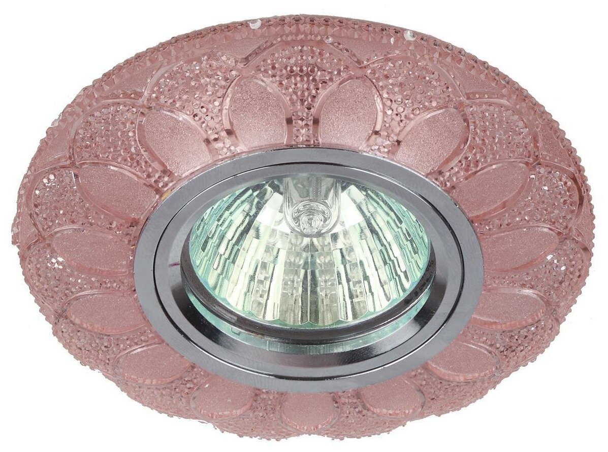 Светильник под лампу GU5.3 DK LD5 PK/WH ЭРА декор cо светодиодной подсветкой MR16, розовый - фотография № 1