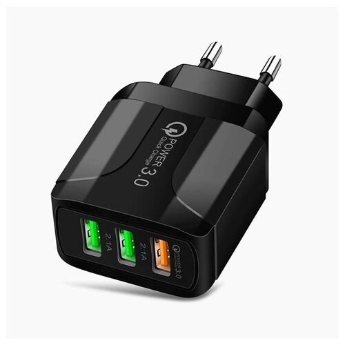 Сетевое зарядное устройство iPower Pro KeKe F-002C (3X-USB) Quick Charger 3.0, 5.1A, OEM