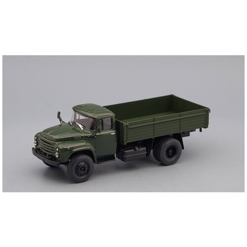 ЗИЛ 130-76 бортовой (новая решетка), защитный зелёный Масштабная модель 1/43