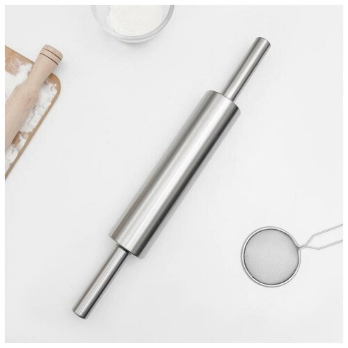 Скалка Самый смак 25 см металлическая В упаковке 1 1852₽