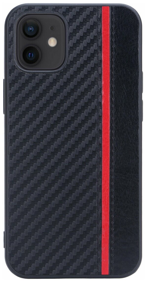 Чехол накладка G-Case Carbon для Apple iPhone 12 mini, черная