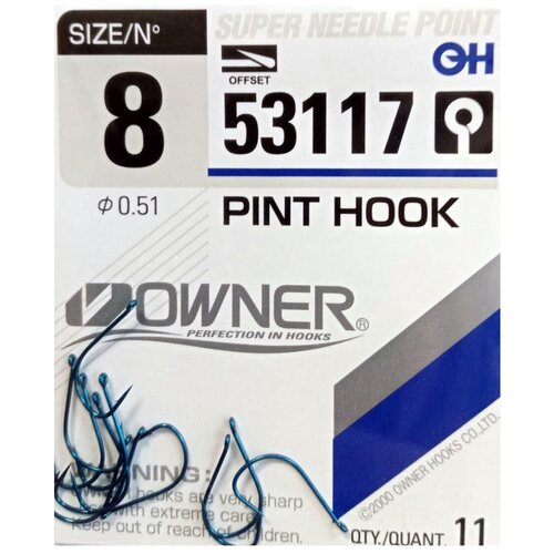 Крючки OWNER 53117 Pint Hook blue №8 11шт