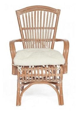 Кресло TetChair Levy,натуральный ротанг, 60х62х95см, натуральный/white wash