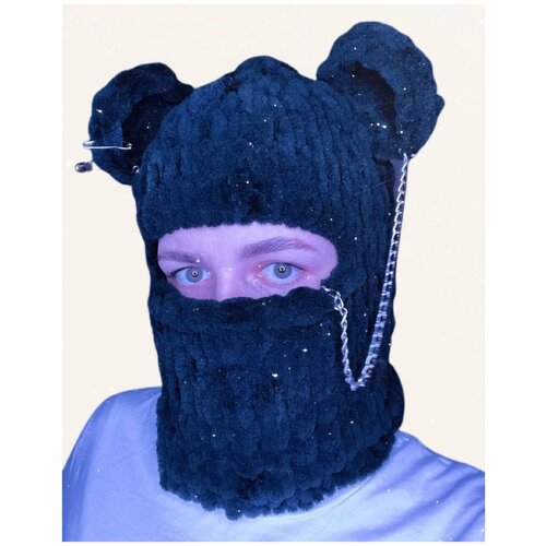 фото Балаклава с ушами/вязанная балаклава/шапка с ушами/вязаная балаклава с ушами time for clothes