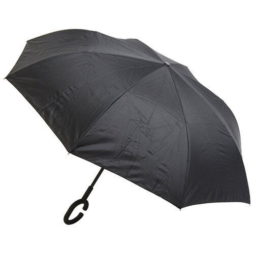 Зонт-трость наоборот женский купол-полиэстр R-50см с рисунком RAINDROPS 278062
