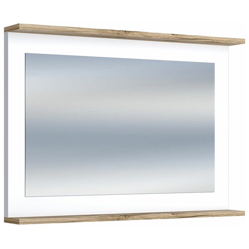 Настенное зеркало Кураж Вега Скандинавия Дуб Каньон / Белый / Белый глянец