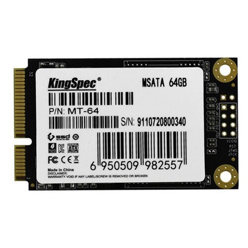 Твердотельный накопитель KingSpec 64 ГБ mSATA MT-64 175000₽