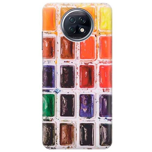 фото Ультратонкий силиконовый чехол-накладка для xiaomi redmi note 9t с принтом "палитра красок" gosso