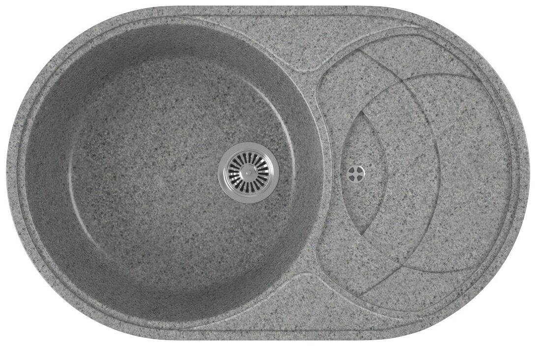 Кухонная мойка врезная GreenStone GRS-18S-309 темно-серый