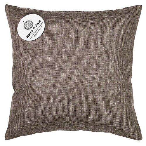 Подушка декоративная Home &Style, размер: 40х40см, цвет: шоколад, рогожка