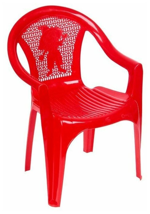 Кресло детское, 380х350х535 мм, цвет красный./В упаковке шт: 1