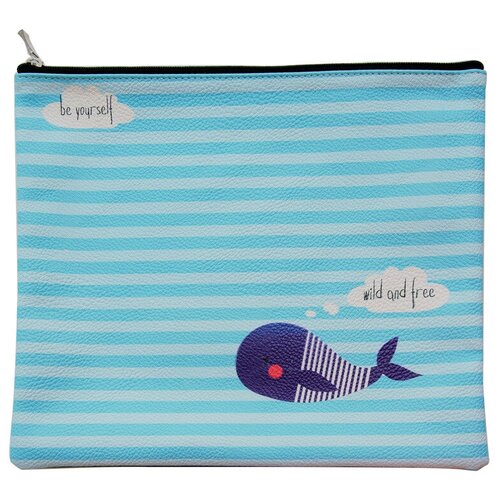 Be Smart Папка 258х220 мм для тетрадей искусственная кожа на молнии Коллекция Sea кит 654₽