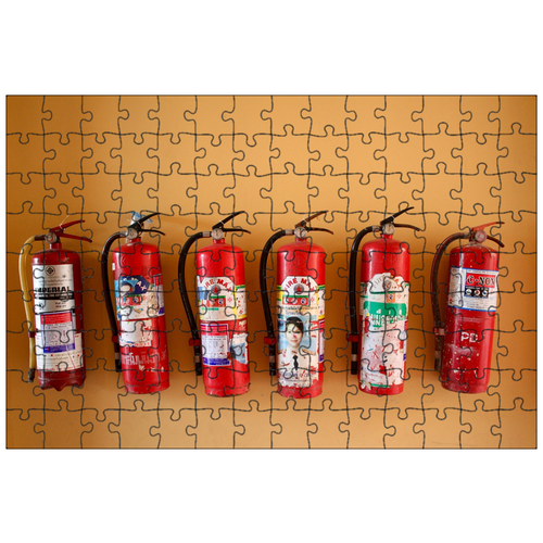 фото Магнитный пазл 27x18см."огнетушитель, безопасность, защита" на холодильник lotsprints