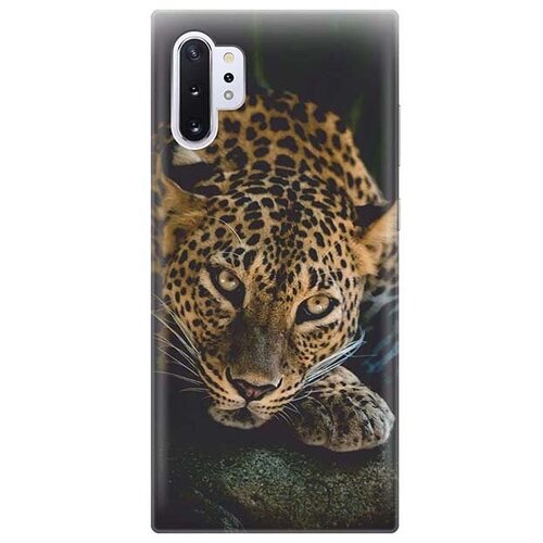 ультратонкий силиконовый чехол накладка для samsung galaxy a3 2016 с принтом загадочный леопард Ультратонкий силиконовый чехол-накладка для Samsung Galaxy Note 10+ с принтом Загадочный леопард
