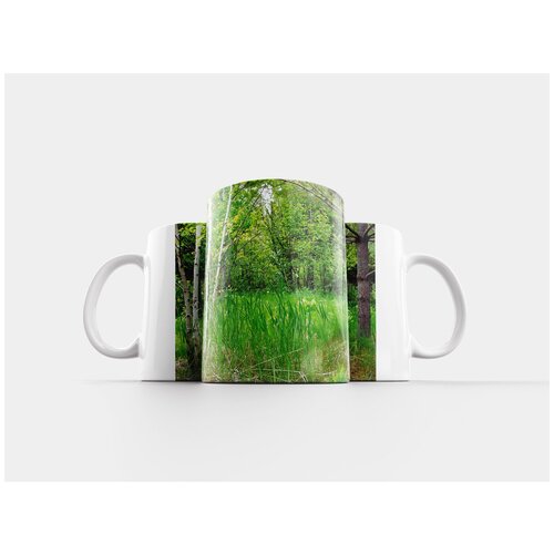 фото Кружка "цветок, белый, зеленый лоза" 320 мл lotsprints