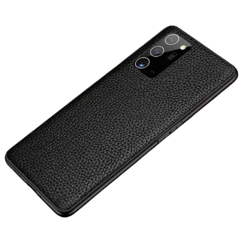 Чехол-накладка MyPads Premium для Samsung Galaxy Note 20 (SM-N980F) обтянутый натуральной кожей теленка с фактурным тиснением крокодила черный