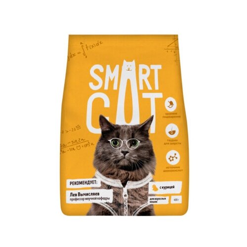 SMART CAT для взрослых кошек с курицей (0,4 кг х 10 шт)