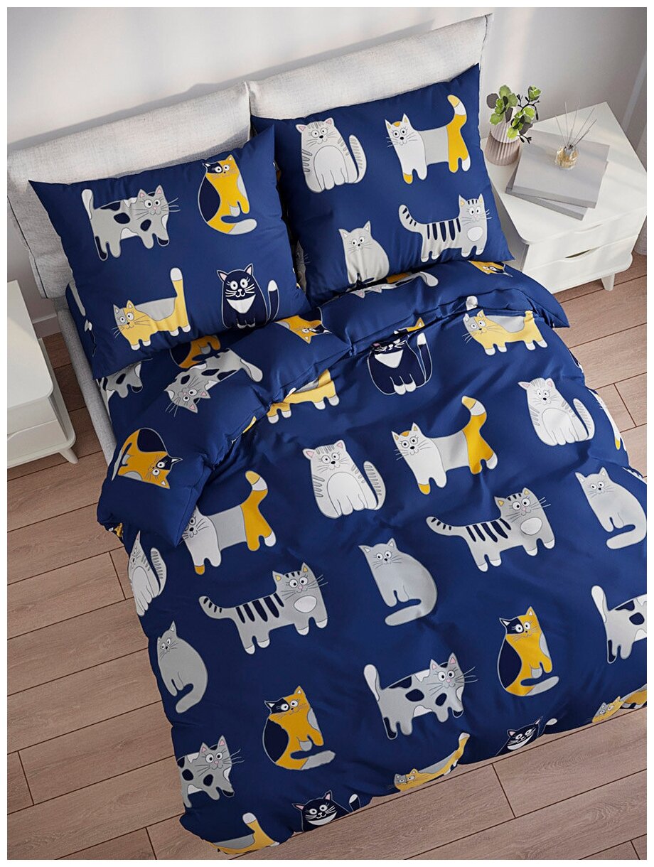 Пододеяльник Кот Коттон "Котятки" 1,5-сп 145х215 см