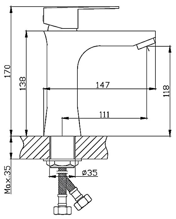 Смеситель для раковины Haiba HB10559 - фотография № 5