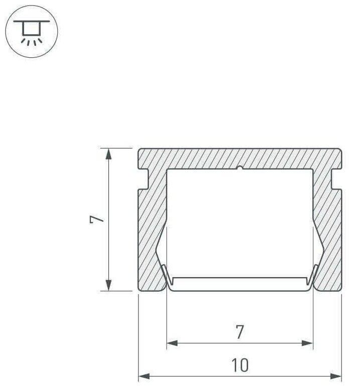 Arlight Профиль PIK-1007-2000 ANOD (Arlight, Алюминий) 023856 - фотография № 2