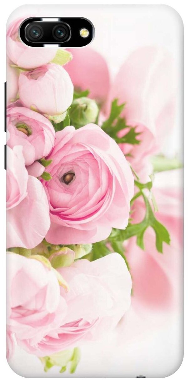 GOSSO Ультратонкий силиконовый чехол-накладка для Honor 10 с принтом "Розовые розы"