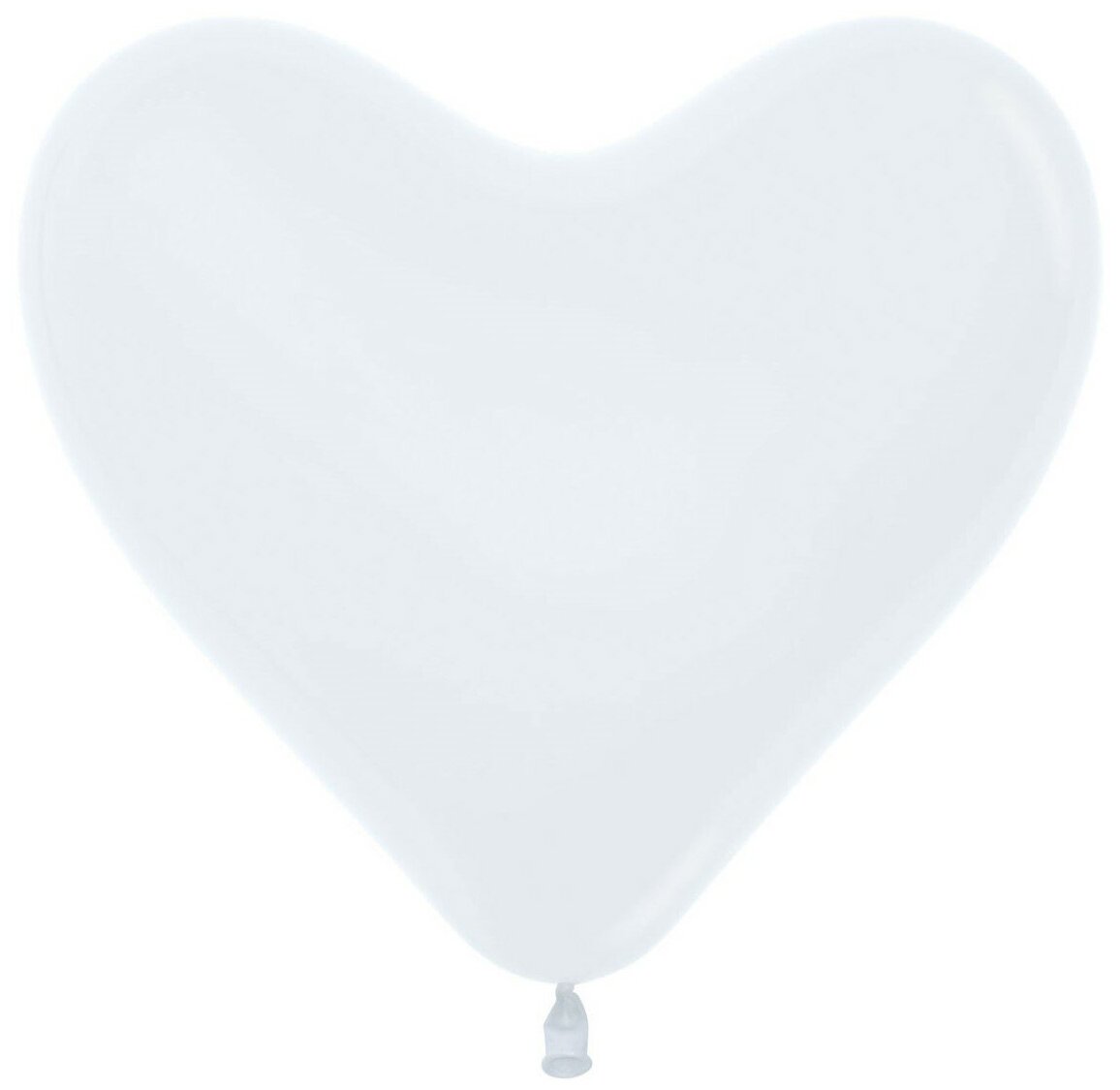 Сердце (12'/30 см) Белый (005), пастель, 50 шт.