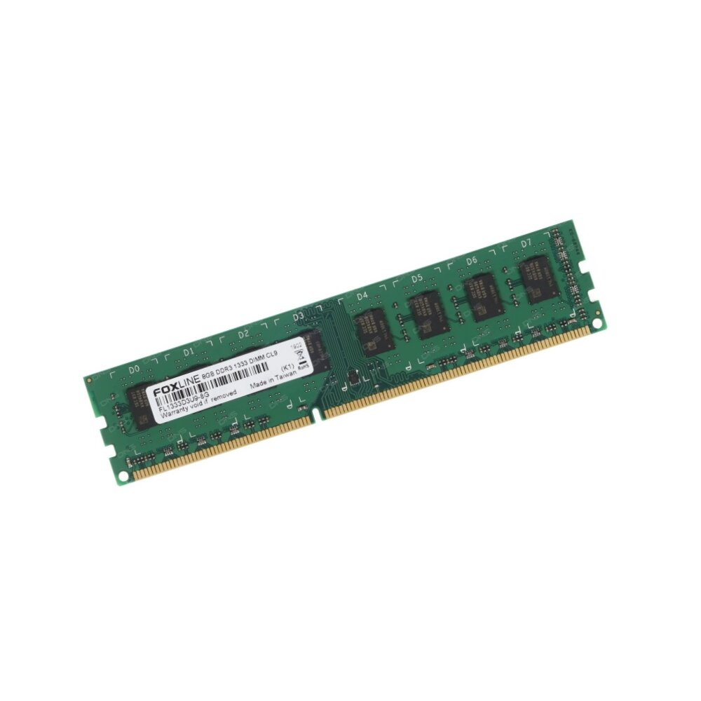 ОЗУ Dimm 8Gb PC3-10600(1333)DDR3 FoxLine FL1333D3U9S-8G