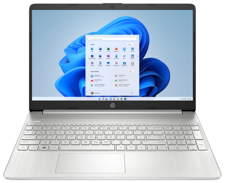 Ноутбук HP 15s-fq2118ur <61R80EA> i7-1165G7 (2.8)/16G/512G SSD/15.6"FHD AG IPS/Int:Intel Iris Xe/Win11 (Natural silver)