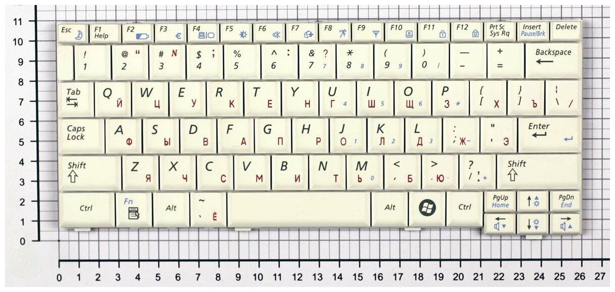 Клавиатура для ноутбука Samsumg CNBA5902521A белая