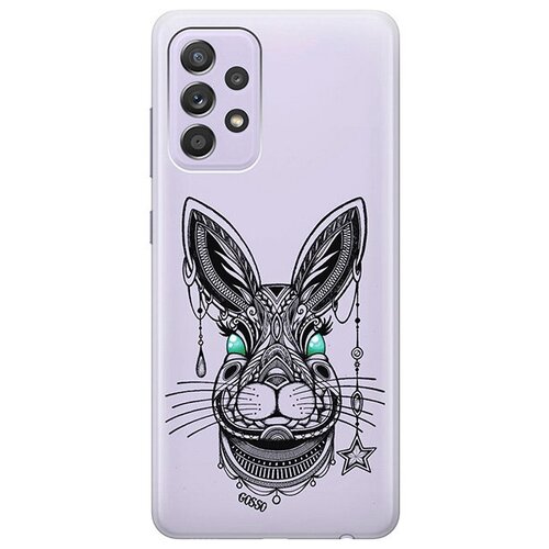 фото Ультратонкий силиконовый чехол-накладка clearview 3d для samsung galaxy a52 с принтом "grand rabbit" gosso