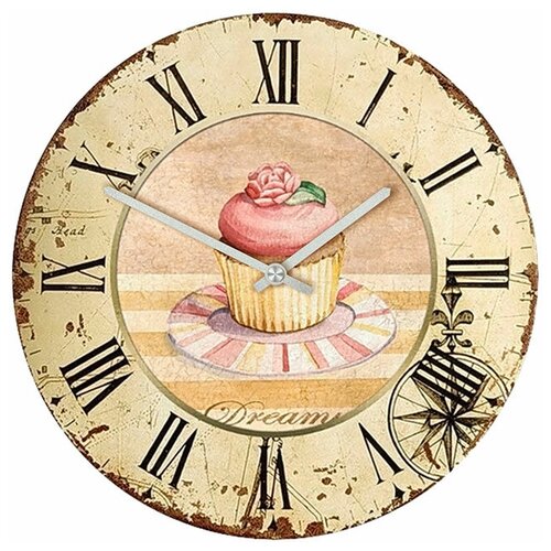 фото Svs настенные часы svs 3501109 kitchen пирожное