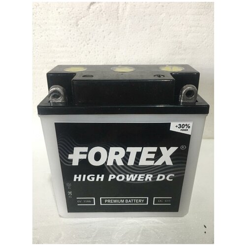 FORTEX DC 611 АКБ Мото 6 В 11 А/ч о.п. Fortex DC сухой ток 100 120 х 60 х 130 с электролитом