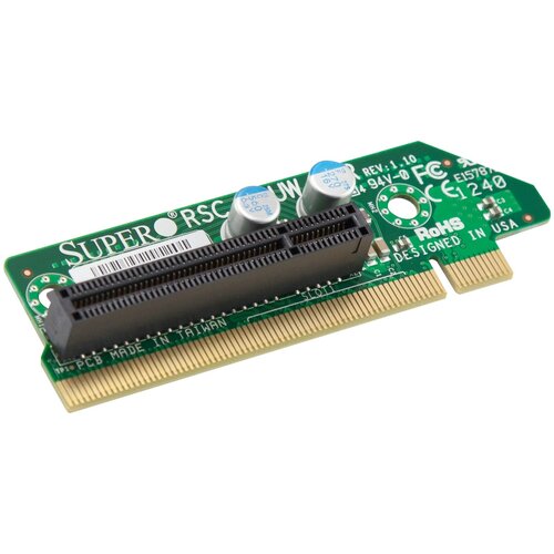 Плата расширения SuperMicro (RSC-R1UW-E8R) райзер карта supermicro rsc w 88 1u lhs wio riser card with two pci e x8 slots