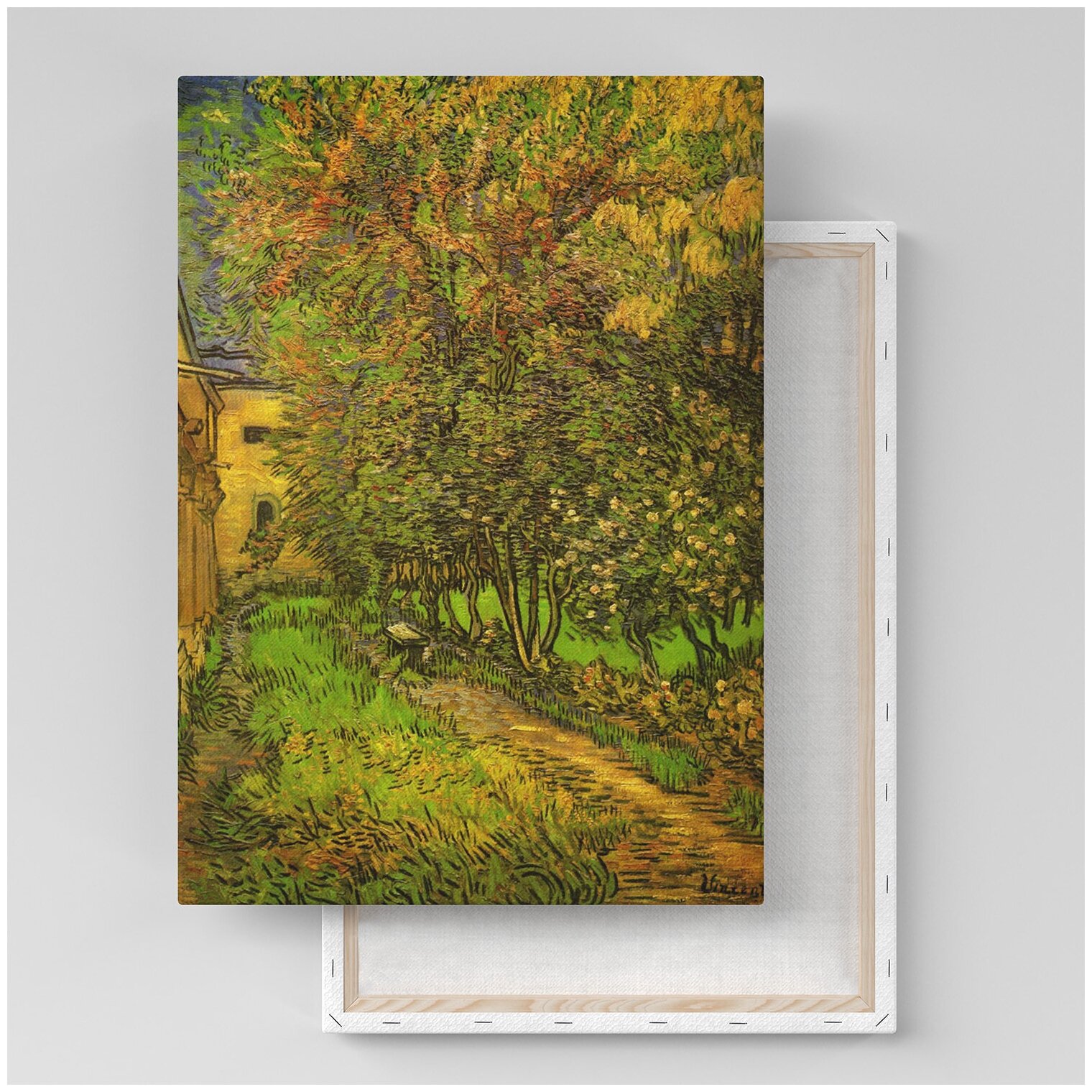 Картина на холсте с подрамником / Van Gogh / Ван Гог - Сад больницы в Сен-Поле
