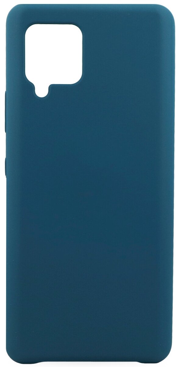 Силиконовый чехол для Samsung Galaxy A42 5G / Защитный чехол для телефона Самсунг Галакси А42 5 Джи с премиум покрытием Софт Тач (Синий)