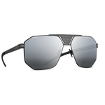 Титановые солнцезащитные очки GRESSO Redford - квадратные / серые - изображение
