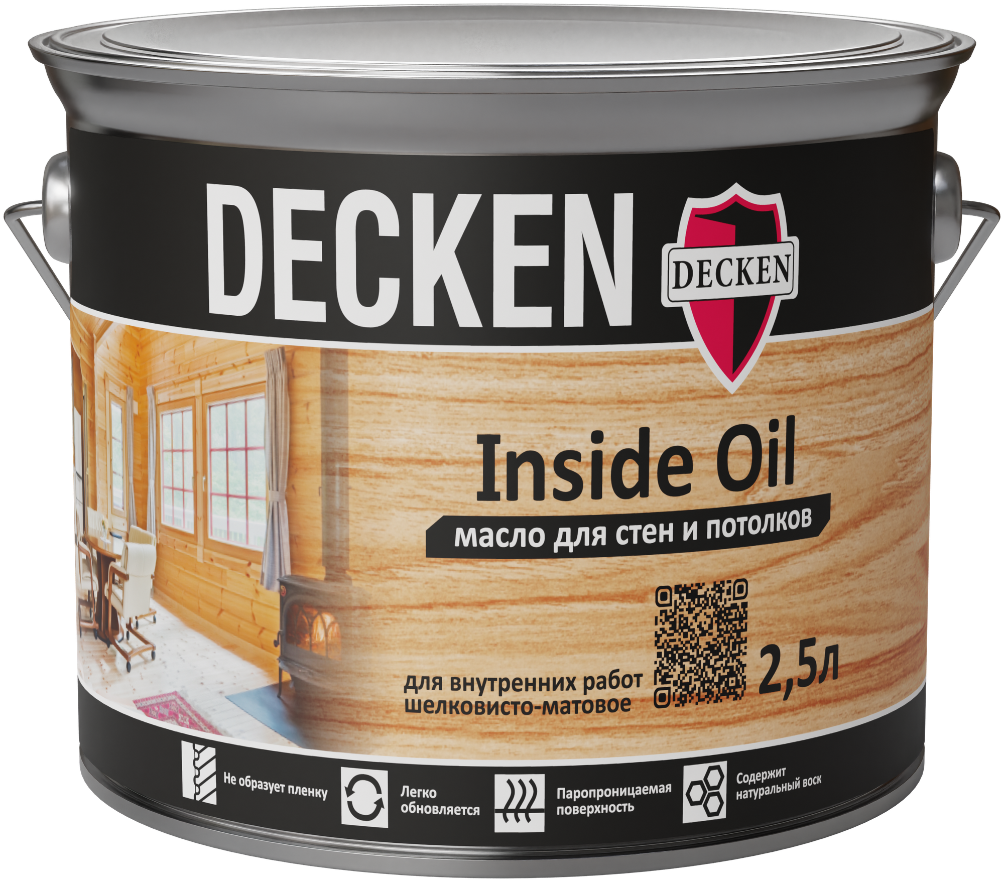 Масло для стен и потолков Decken Insidе Oil клён 2,5