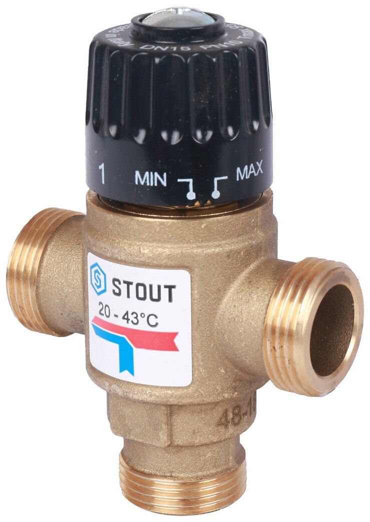 STOUT SVM-0120-164320 STOUT Термостатический смесительный клапан для систем отопления и ГВС 3/4