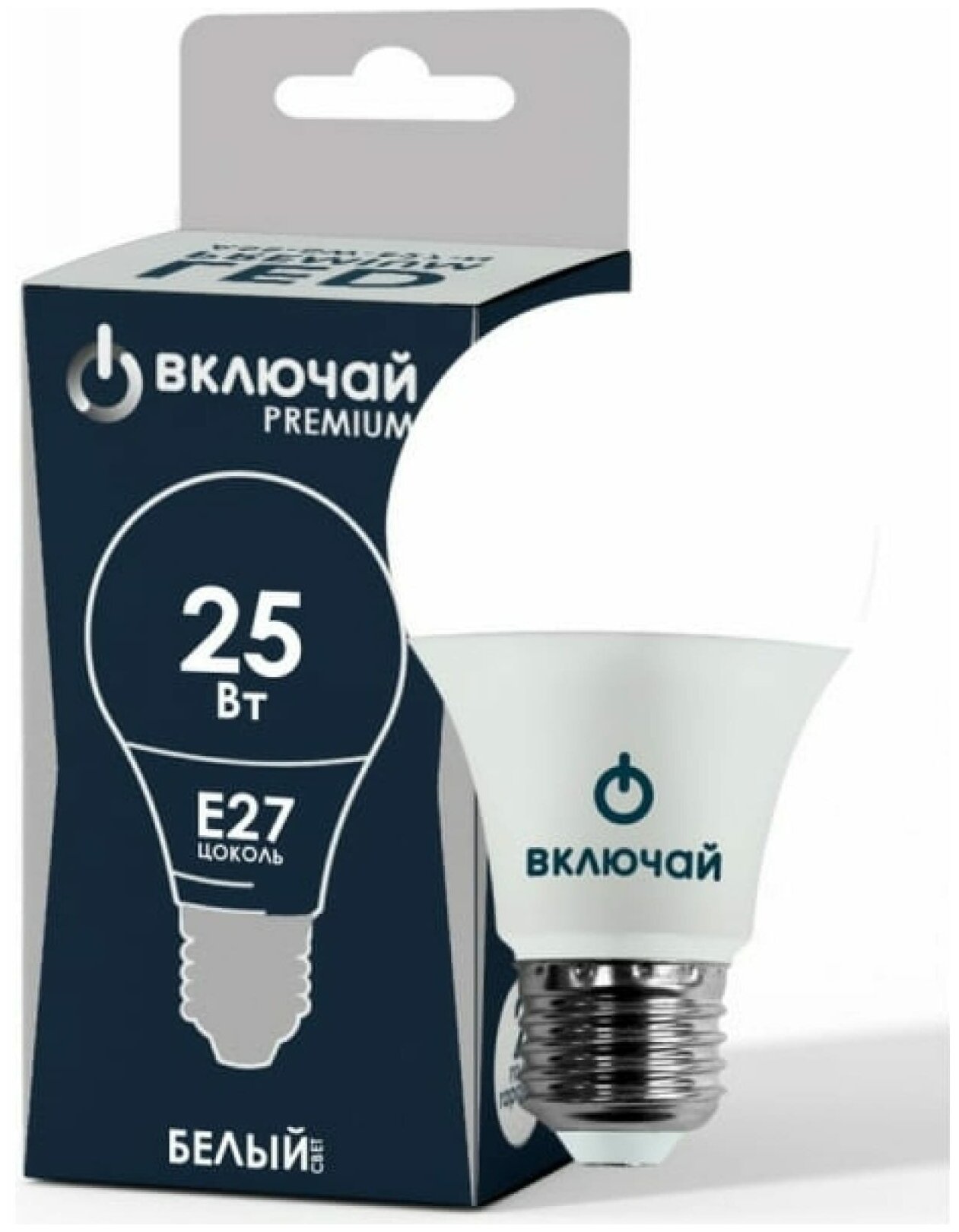 Лампочка светодиодная 25W E27 A80 4000K 220V (LED PREMIUM А80-25W-E27-W) Включай