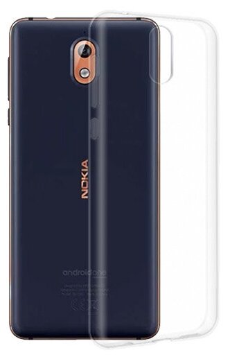 Силиконовый чехол для Nokia 3.1 прозрачный 1.0 мм