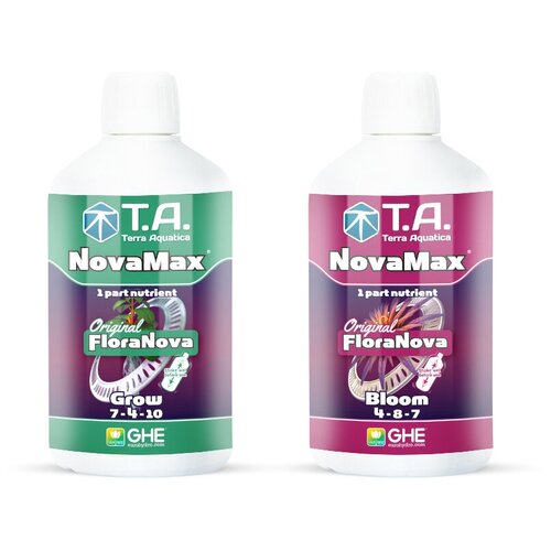 Комплект удобрений GHE Flora Nova (Grow + Bloom) 2шт по 0,5л (Terra Aquatica NovaMax)